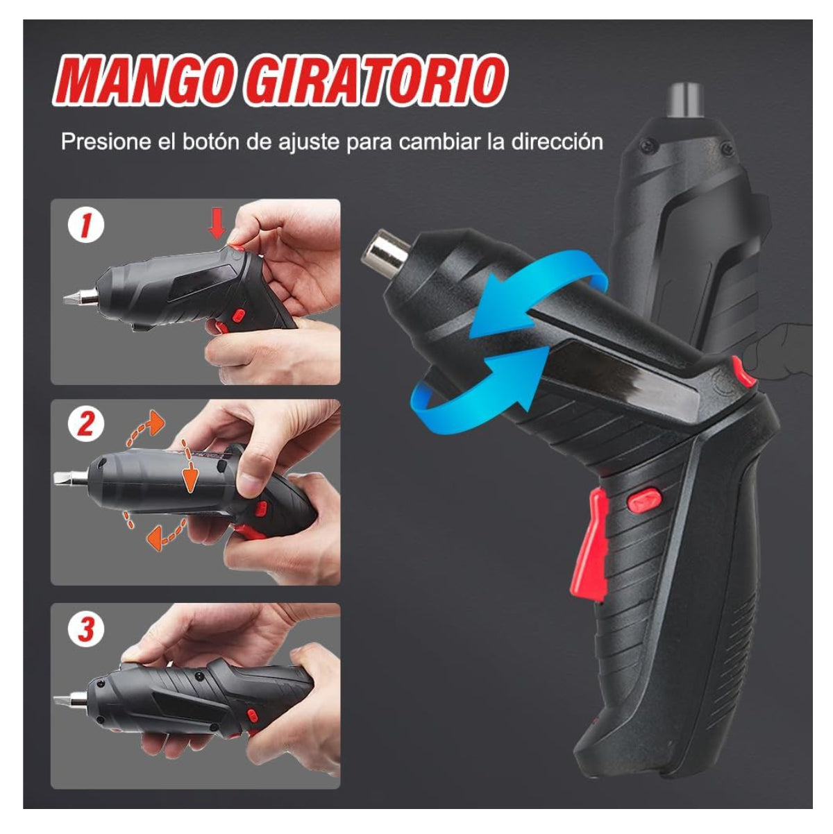 💪Destornillador Eléctrico Recargable 47 Piezas con Estuche Profesional GRATIS PARA TODA COLOMBIA!