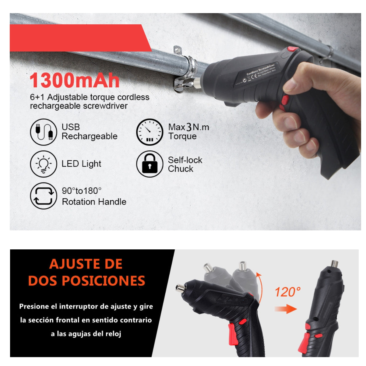 💪Destornillador Eléctrico Recargable 47 Piezas con Estuche Profesional GRATIS PARA TODA COLOMBIA!