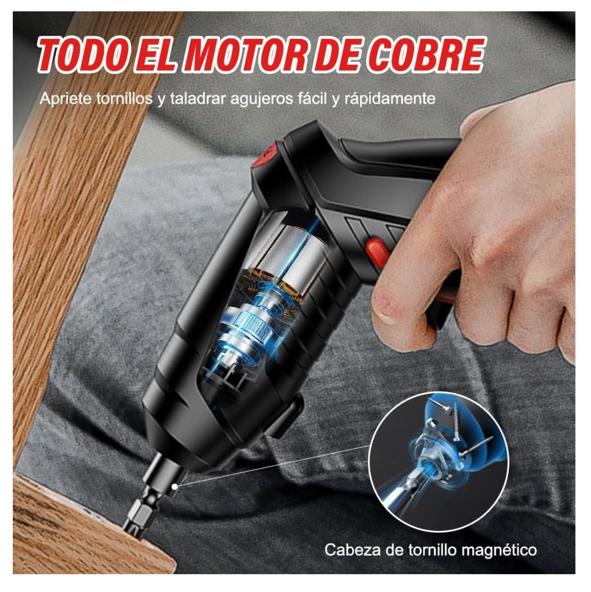 💪Destornillador Eléctrico Recargable 47 Piezas con Estuche Profesional GRATIS PARA TODA COLOMBIA!